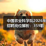 中国农业科学院2026年招聘岗位解析：359职位全面解读