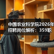 中国农业科学院2026年招聘岗位解析:359职位全面解读(图3) 中国农业科学院2026年招聘岗位解析:359职位全面解读(图3)