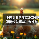中国农业科学院2026招聘岗位有哪些？条件与流程详解