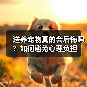 送养宠物真的会后悔吗？如何避免心理负担