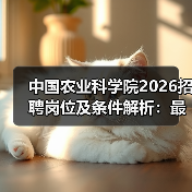 中国农业科学院2026招聘岗位及条件解析:最新招聘信息(图4) 中国农业科学院2026招聘岗位及条件解析:最新招聘信息(图4)