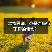 宠物医师，你是否履行了你的使命？