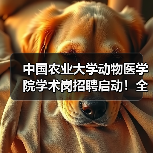 中国农业大学动物医学院学术岗招聘启动！全健康守护团队等你加入