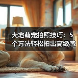 大宅萌宠拍照技巧：5个方法轻松拍出高级感宠物照片（图1）