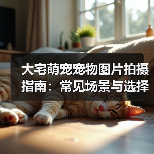 大宅萌宠宠物图片拍摄指南：常见场景与选择技巧（图2）
