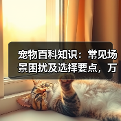 宠物百科知识:常见场景困扰及选择要点,万安云宠5大建议(图1) 宠物百科知识:常见场景困扰及选择要点,万安云宠5大建议(图1)