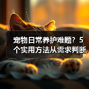 宠物日常养护难题?5个实用方法从需求判断到使用维护(图4) 宠物日常养护难题?5个实用方法从需求判断到使用维护(图4)