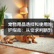 宠物用品选择和使用维护指南:从需求判断到保养全攻略(图1) 宠物用品选择和使用维护指南:从需求判断到保养全攻略(图1)