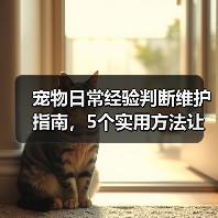 宠物日常经验判断维护指南，5个实用方法让你少花冤枉钱