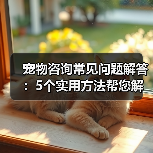 宠物咨询常见问题解答:5个实用方法帮您解决养宠烦恼(图2) 宠物咨询常见问题解答:5个实用方法帮您解决养宠烦恼(图2)